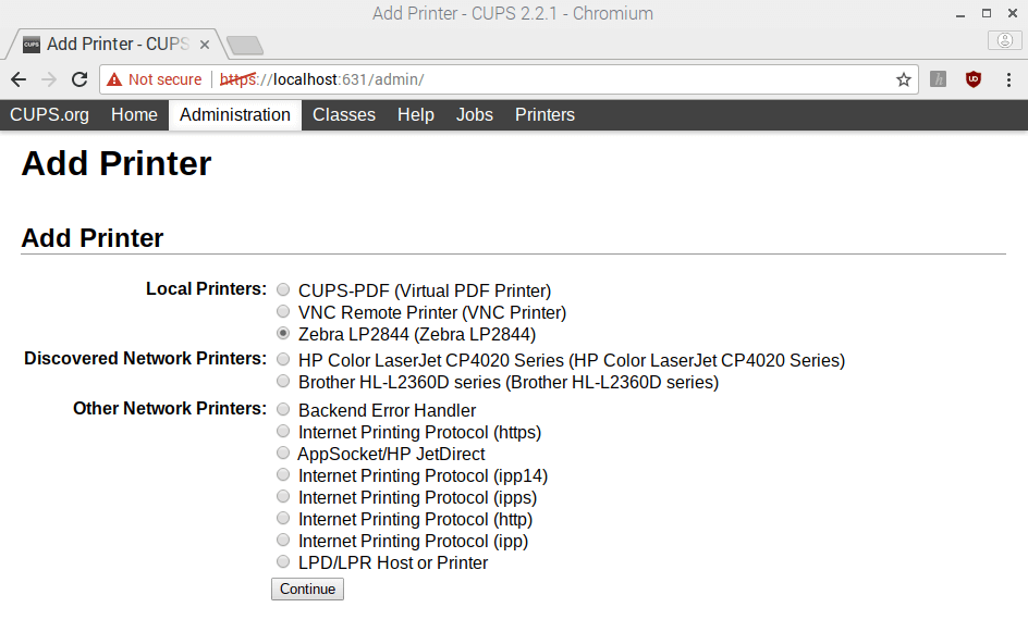 Setting up Network Printer with Raspberry Pi and CUPS